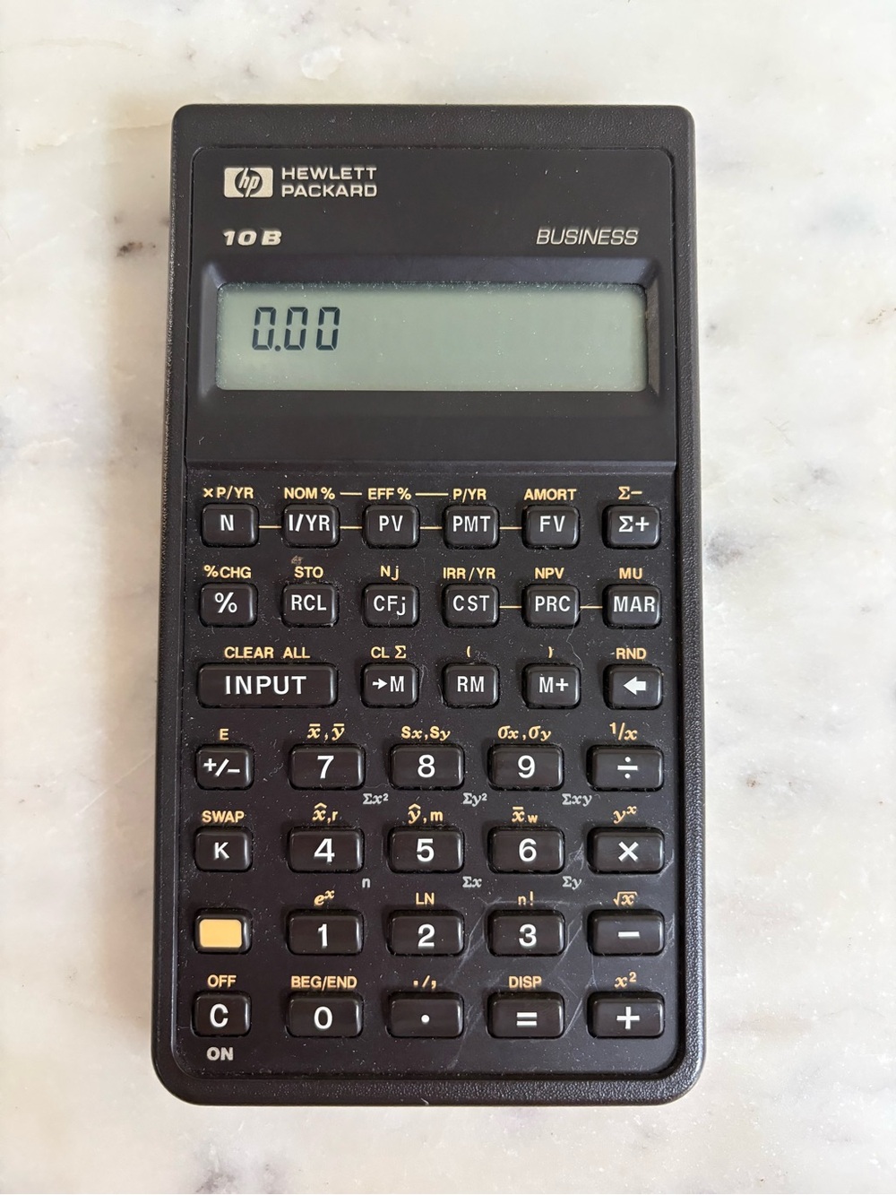 Vintage Hewlett-Packard 10B Business Calculator w/Protective Travel Case Brown - Picture 2 of 9